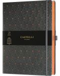 Бележник Castelli Copper & Gold - Diamonds Copper, 19 x 25 cm, линиран - 1t