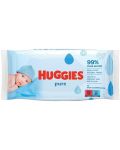 Бебешки мокри кърпички Huggies - Pure, 12  x 56 броя - 2t