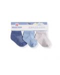 Бебешки къси чорапи KikkaBoo Solid - Памучни, 6-12 месеца, тъмно сини - 1t