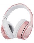 Безжични слушалки с микрофон PowerLocus - P7 Upgrade, розови/бели - 2t