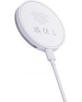 Безжично зарядно 3mk - Hardy Wireless Charger 2 в 1, 15W, бяло - 3t