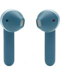 Безжични слушалки с микрофон JBL - T225 TWS, сини - 2t