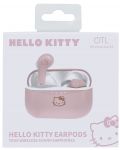 Детски слушалки OTL Technologies - Hello Kitty, TWS, розови/бели - 4t