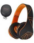 Безжични слушалки PowerLocus - P2, черни/оранжеви - 5t