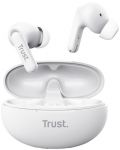 Безжични слушалки Trust - Yavi Earbuds, TWS, ENC, бели - 7t