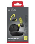 Безжични слушалки SBS - S-Trainers, TWS, черни/зелени - 2t
