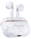 Безжични слушалки Happy Plugs - Hope, TWS, White Marble - 3t