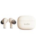 Безжични слушалки Sudio - A1 Pro, TWS, ANC, бежови - 3t