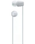 Безжични слушалки с микрофон Sony - WI-C100, бели - 2t