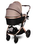 Бебешка количка 2 в 1 Lorelli - Glory, с адаптори, Pearl Beige - 4t