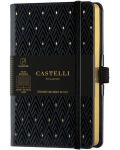 Бележник Castelli Copper & Gold - Diamonds Gold, 9 x 14 cm, линиран - 1t