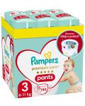 Бебешки пелени гащи Pampers Premium Care - Monthly pack, size 3, 144 броя - 1t