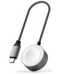 Безжично зарядно Satechi - Magnetic Charge Cable USB-C, Apple Watch, сиво - 1t