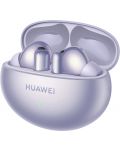 Безжични слушалки Huawei - FreeBuds 6i, TWS, ANC, лилави - 2t