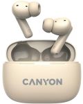 Безжични слушалки Canyon - CNS-TWS10, ANC, бежови - 1t