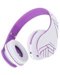 Безжични слушалки PowerLocus - P2, лилави/бели - 2t