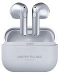 Безжични слушалки Happy Plugs - Hope, TWS, сребристи - 1t