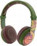 Детски слушалки BuddyPhones - Wave Monkey, безжични, зелени - 1t