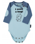Бебешко боди с дълъг ръкав Sterntaler - С надпис "I need hug", 80 cm, 12-18 месеца - 3t