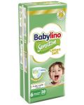 Бебешки пелени Babylino - Sensitive, Cotton Soft, VP, размер 6, 13-18 kg, 38 броя - 1t