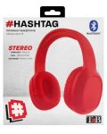 Безжични слушалки с микрофон T'nB - Hashtag, червени - 3t