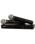 Безжична микрофонна система Shure - BLX288E/PG58-T11, черна - 1t