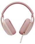 Безжични слушалки с микрофон Logitech - Zone Vibe 100, розови - 5t