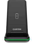 Безжично зарядно Canyon - WS-304, 15W, черно - 2t