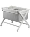 Бебешка кошара Interbaby - Със спален комплект, сив - 2t