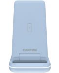 Безжично зарядно Canyon - WS-304, 15W, син - 2t