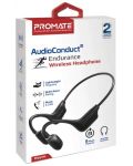 Безжични слушалки с микрофон ProMate - Ripple, черни - 3t