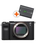 Безогледален фотоапарат Sony - A7C, 24.2MPx, черен + батерия Sony NP- FZ100 - 1t