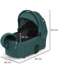 Бебешка количка 2 в 1 KinderKraft - Nea, тъмнозелена - 7t
