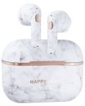 Безжични слушалки Happy Plugs - Hope, TWS, White Marble - 2t