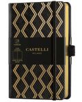 Бележник Castelli Copper & Gold - Greek Gols, 9 x 14 cm, бели листове - 1t
