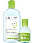 Bioderma Sébium Комплект - Мицеларна вода H2O, 500 + 100 ml (Лимитирано) - 1t