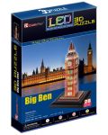 3D Пъзел Cubic Fun от 28 части и LED светлини - Big Ben (U.K.) - 2t