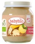 Био плодово пюре Babybio - Ябълка и банан, 130 g - 1t