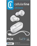 Безжични слушалки Cellularline - Pick, TWS, бели - 2t