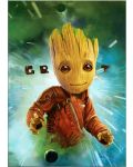 Метален постер Displate - Guardians of the Galaxy Vol 2 - Baby Groot in Space - 1t