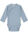 Боди Bio Baby - Органичен памук, 62 cm, 3-4 месеца, синьо - 1t