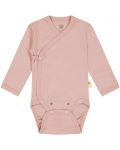 Боди Bio Baby - Органичен памук, 74 cm, 6-9 месеца, розово - 1t