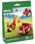 Игрален комплект от дърво Brio World - Пожарникар - 2t
