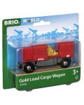 Играчка Brio World - Товарен вагон, със злато - 2t