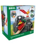Игрален комплект от дърво Brio World - Тунел с кран - 4t