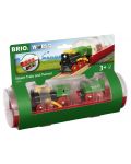 Играчка Brio World - Парен локомотив и тунел - 3t