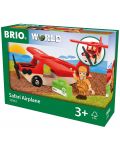 Играчка от дърво Brio World - Самолет за сафари - 3t