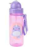 Бутилка със сламка Skip Hop Zоо - Narwhal, 385 ml - 1t