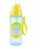 Бутилка със сламка Skip Hop Zоо - Shark, 385 ml - 2t