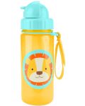 Бутилка със сламка Skip Hop Zоо - Lion, 385 ml - 1t